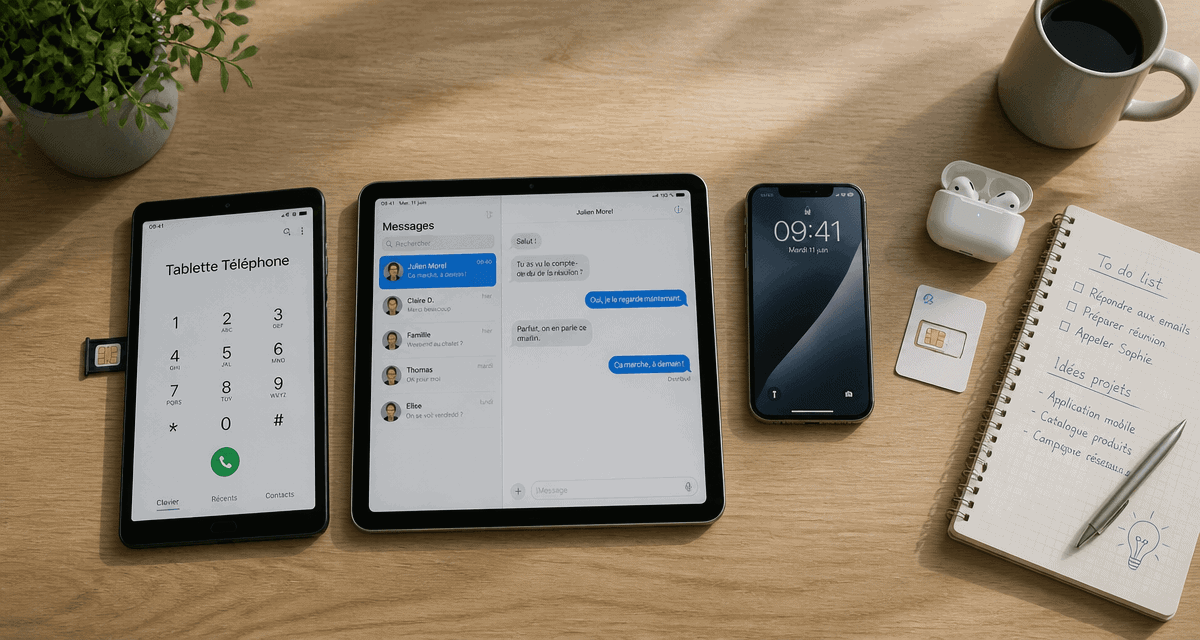 avec quelle tablette peut on telephoner, tablettes et accessoires sur bureau