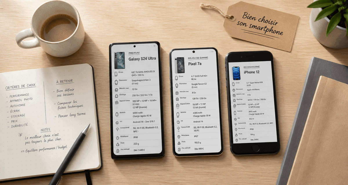 choisir son téléphone portable par critère trois smartphones comparés