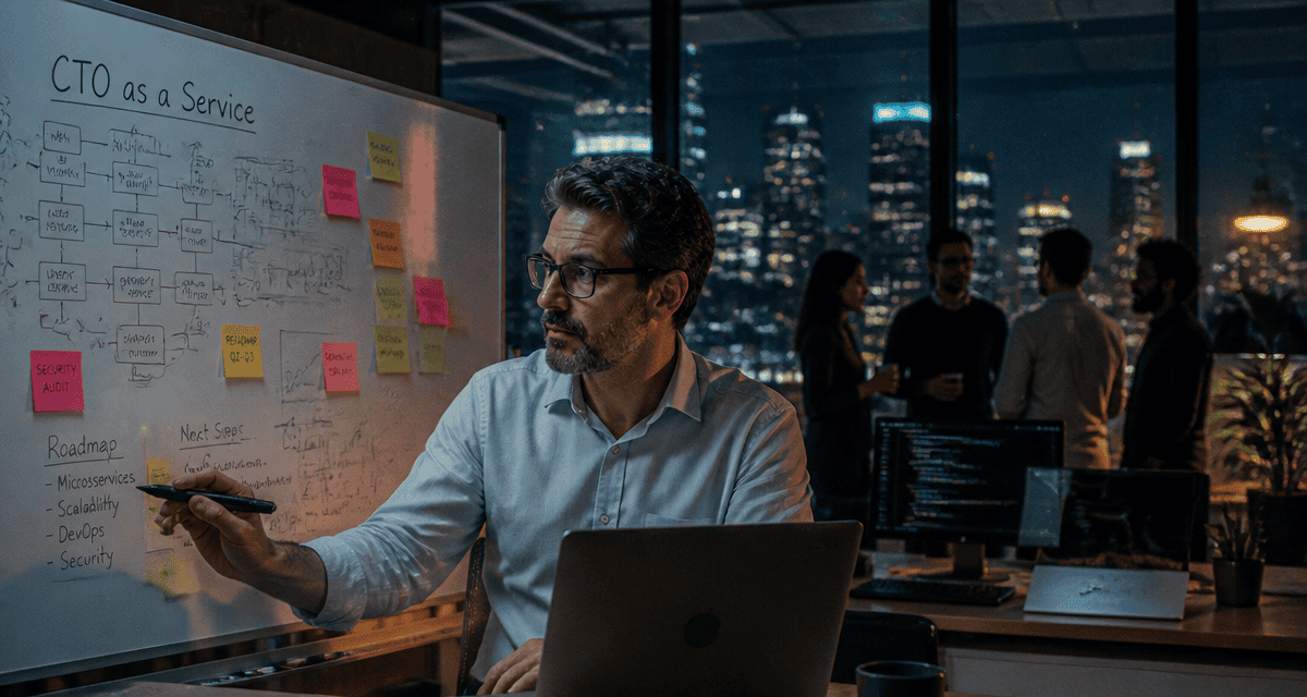 CTO as a Service avec équipe technique en open-space