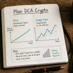 dca crypto carnet graphique calculatrice pièces smartphone