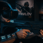 joueur fps vr avec gunstock et stats