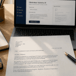 IA lettre générateur sur bureau moderne