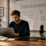 infopreneur travaillant dans un loft moderne
