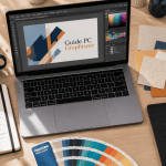 PC portable graphisme haut de gamme sur bureau moderne