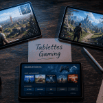 Tablette pour jeux avec accessoires gaming