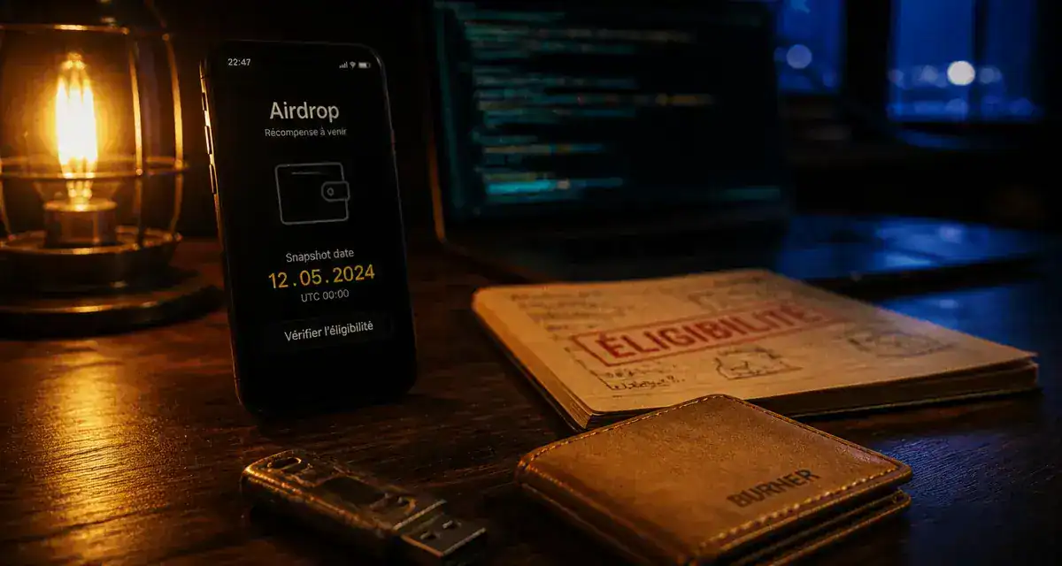 Airdrop crupto : conditions et sécurité anti-wallet vidé