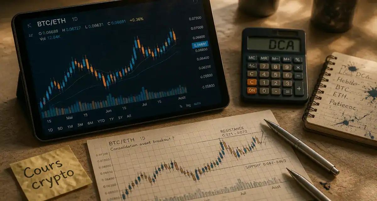 Cours des crypto : graphique candlestick et volatilité
