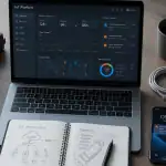 iot platform dashboard sur bureau moderne