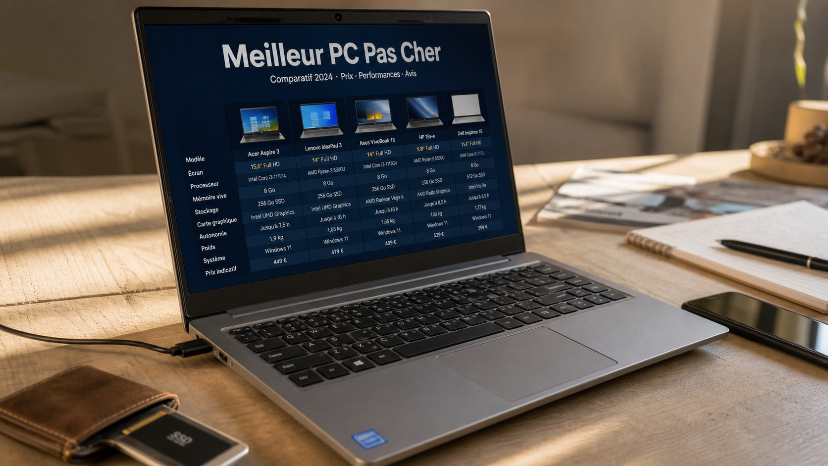 Meilleur ordinateur portable pas cher : critères pour éviter les erreurs