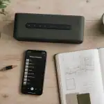 meilleure enceinte connectée vue du dessus sur table