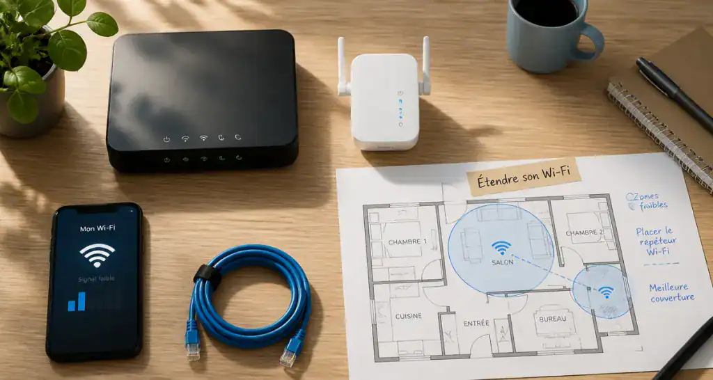 quel repeteur wifi choisir sur bureau moderne
