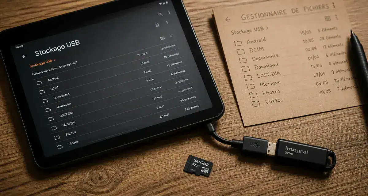 Clef usb sur tablette : adaptateur OTG et accès aux fichiers