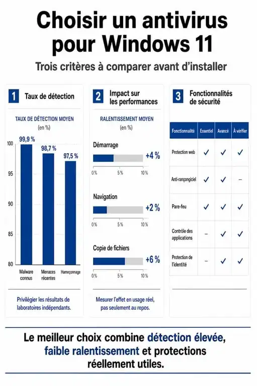 Comparatif des meilleurs antivirus pour Windows 11 : critères de performance et de sécurité