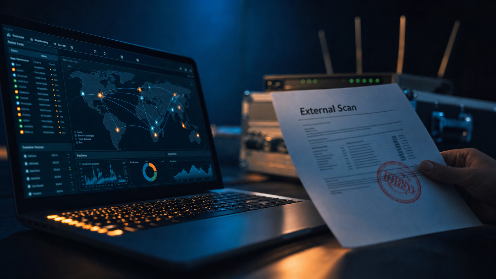 external vulnerability scan : risques externes et faux positifs cloud
