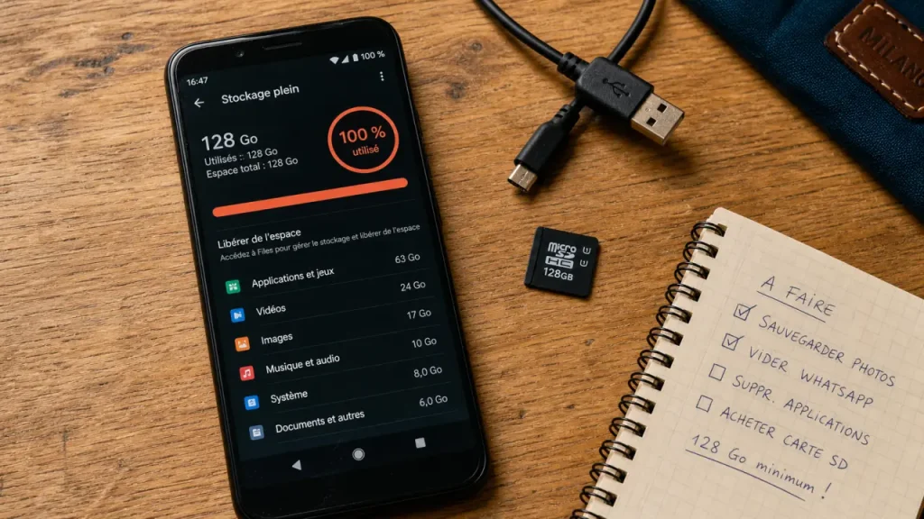 Libérer de l’espace de stockage sur son téléphone : cache et carte micro-SD