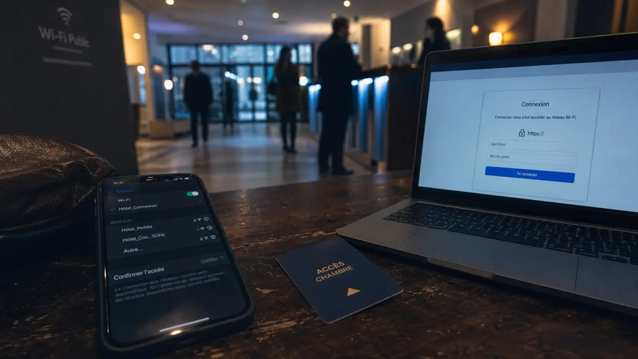 Naviguer en sécurité sur un wifi public : smartphone en connexion HTTPS