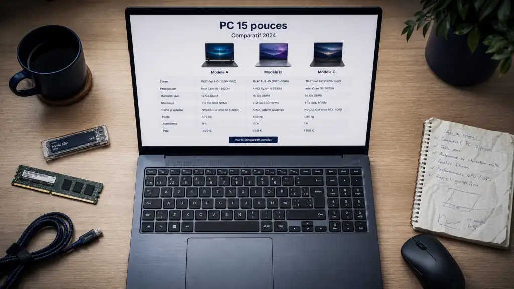 pc portable 15 pouces meilleur rapport qualité/prix : Full HD, 16 Go RAM et SSD