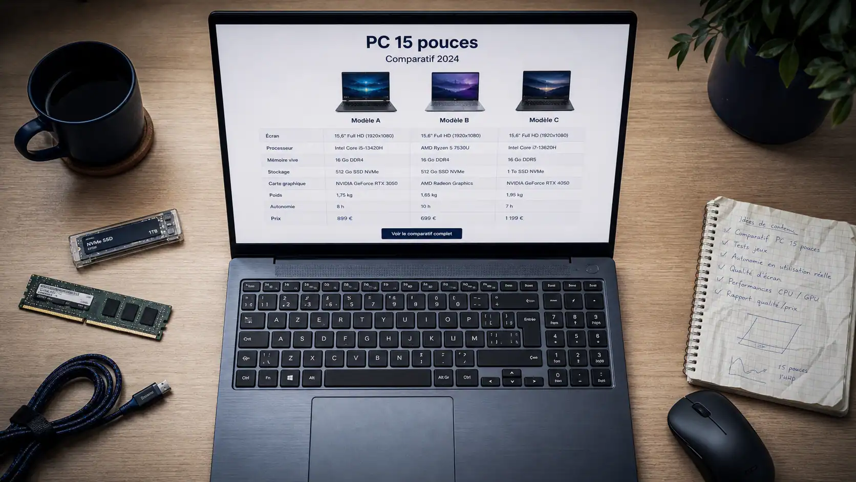 pc portable 15 pouces meilleur rapport qualité/prix : Full HD, 16 Go RAM et SSD