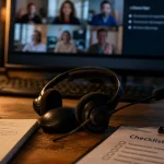 Réussir ses visioconférences : checklist son et caméra sur bureau