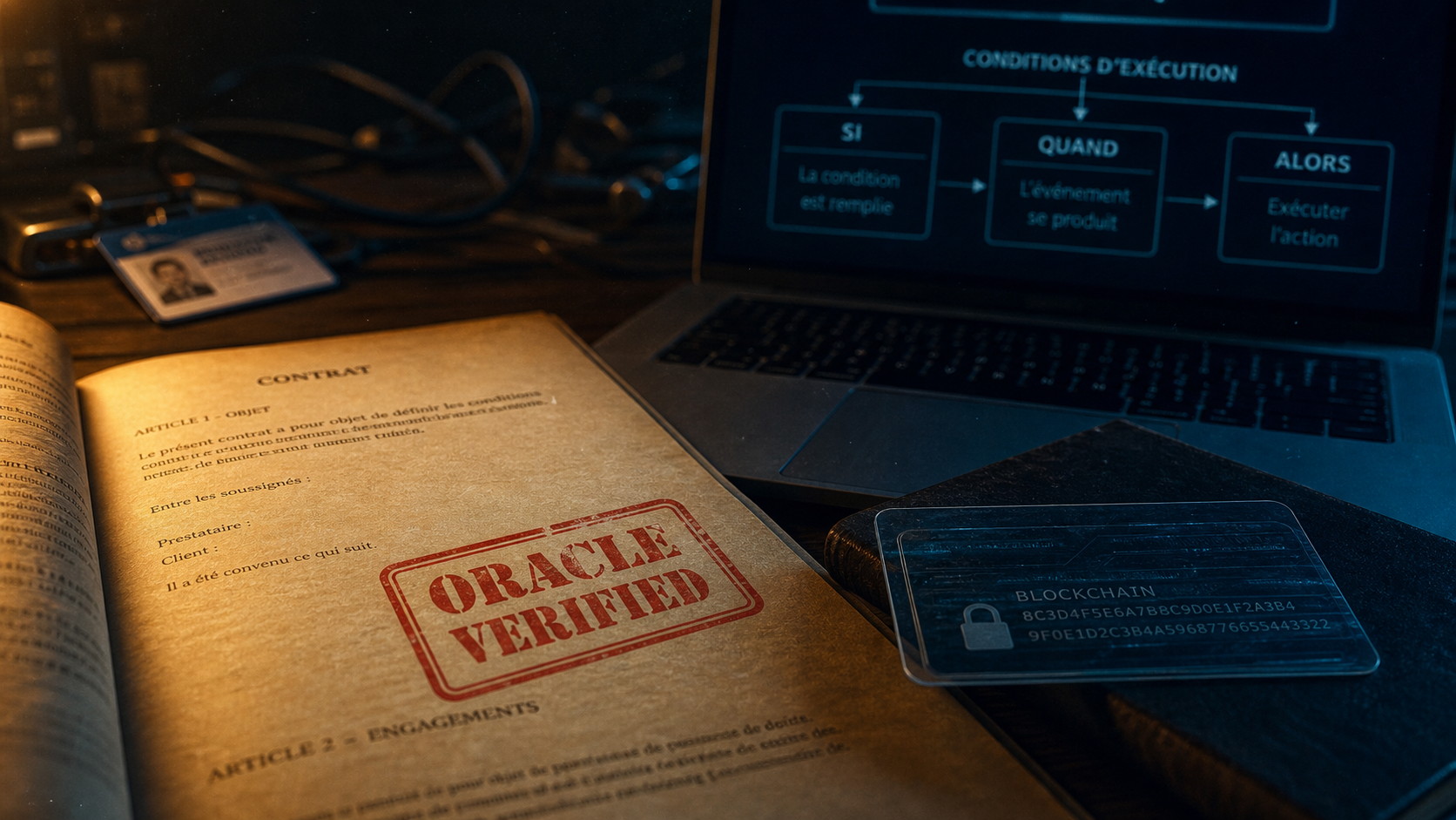 Smart contract : oracles vérifiés et limites avant signature blockchain