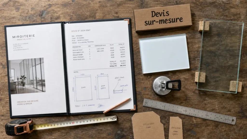 Logiciel de gestion commerciale pour miroitier : devis précis, chutes maîtrisées, poses suivies