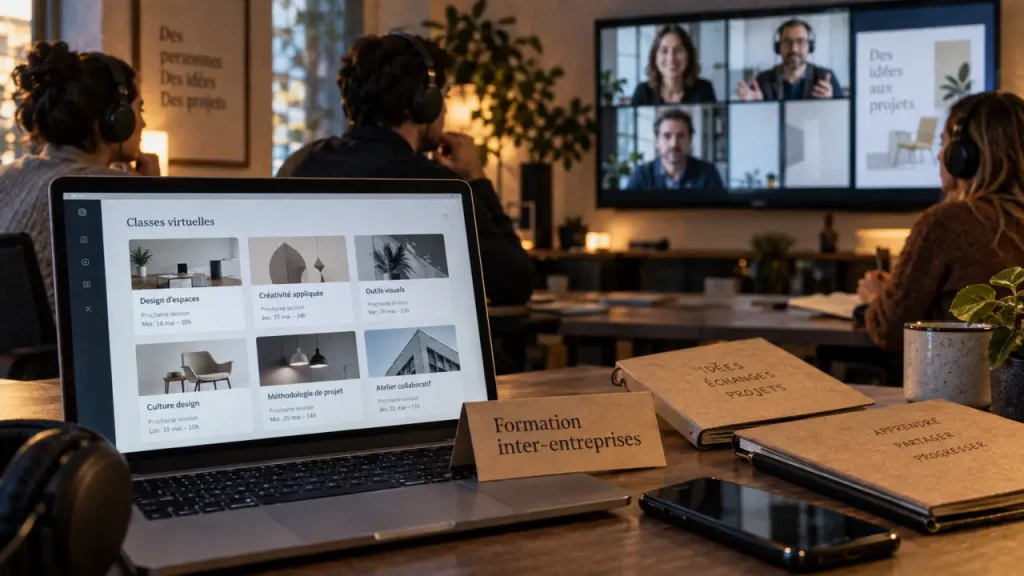 La formation inter-entreprises en ligne facilite la montée en compétences des équipes dispersées