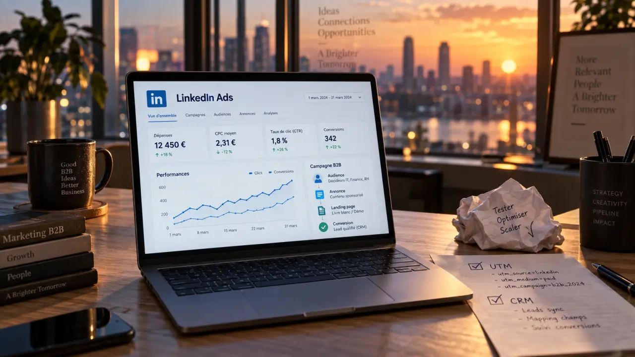 Formation linkedin ads en ligne B2B : KPI et pilotage de campagnes