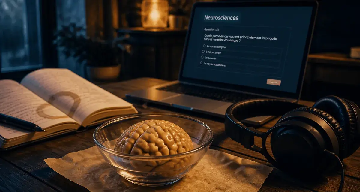 Formation neurosciences en ligne : quiz cognitif sur écran